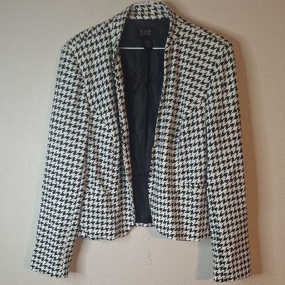 Donna Moore Black and White Houndstooth Blazer size XL - Picture 1 of 5